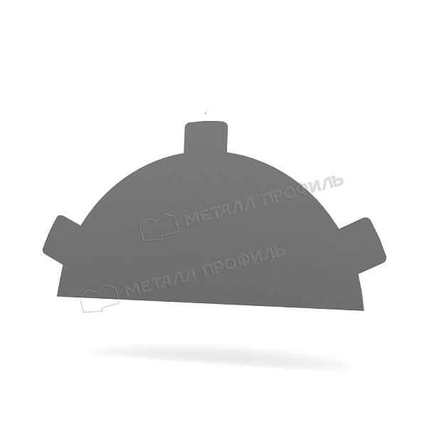 Заглушка конька круглого простая (ПЭ-01-9006-0.5) ― приобрести по доступным ценам ― 365 ₽.